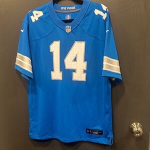 Nike women’s Detroit lions Football Jersey #14 with White Numbers